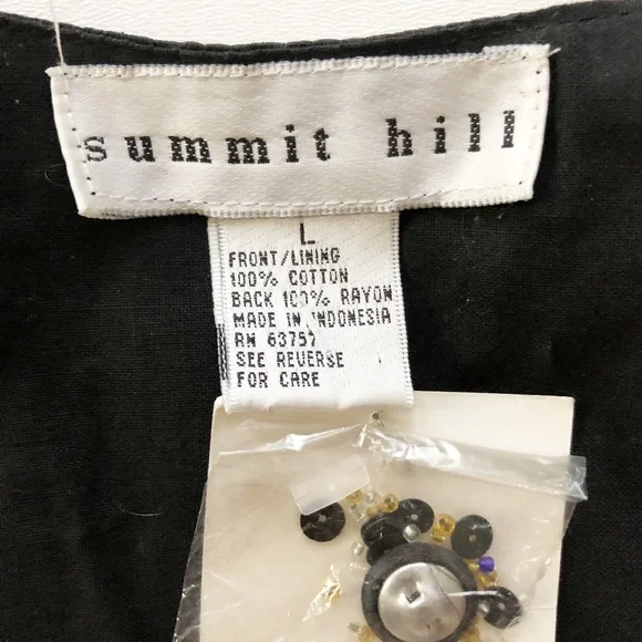 VTG Summit Hill Sequenced Beaded Vest Gold Silver Black Neutral Colors NWT Sz L - Picture 4 of 8